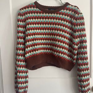 Cider Multi colored cropped sweater (cider size 3x)